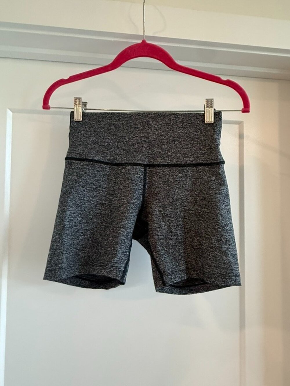 Lululemon Heathered Charcoal High Rise Biker Shorts Size 6
